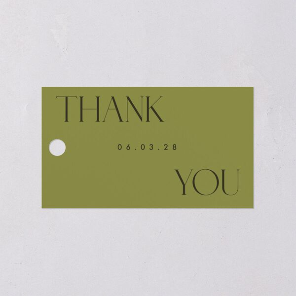 Modern Initials Favor Gift Tags Olive Signature