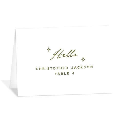 Hand Drawn Cake Place Cards Dark Camo Signature