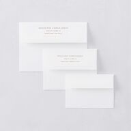 Gilded Botanical Thank You Card Envelopes White Copper Both Recipient and Return Addresses Signature Standard