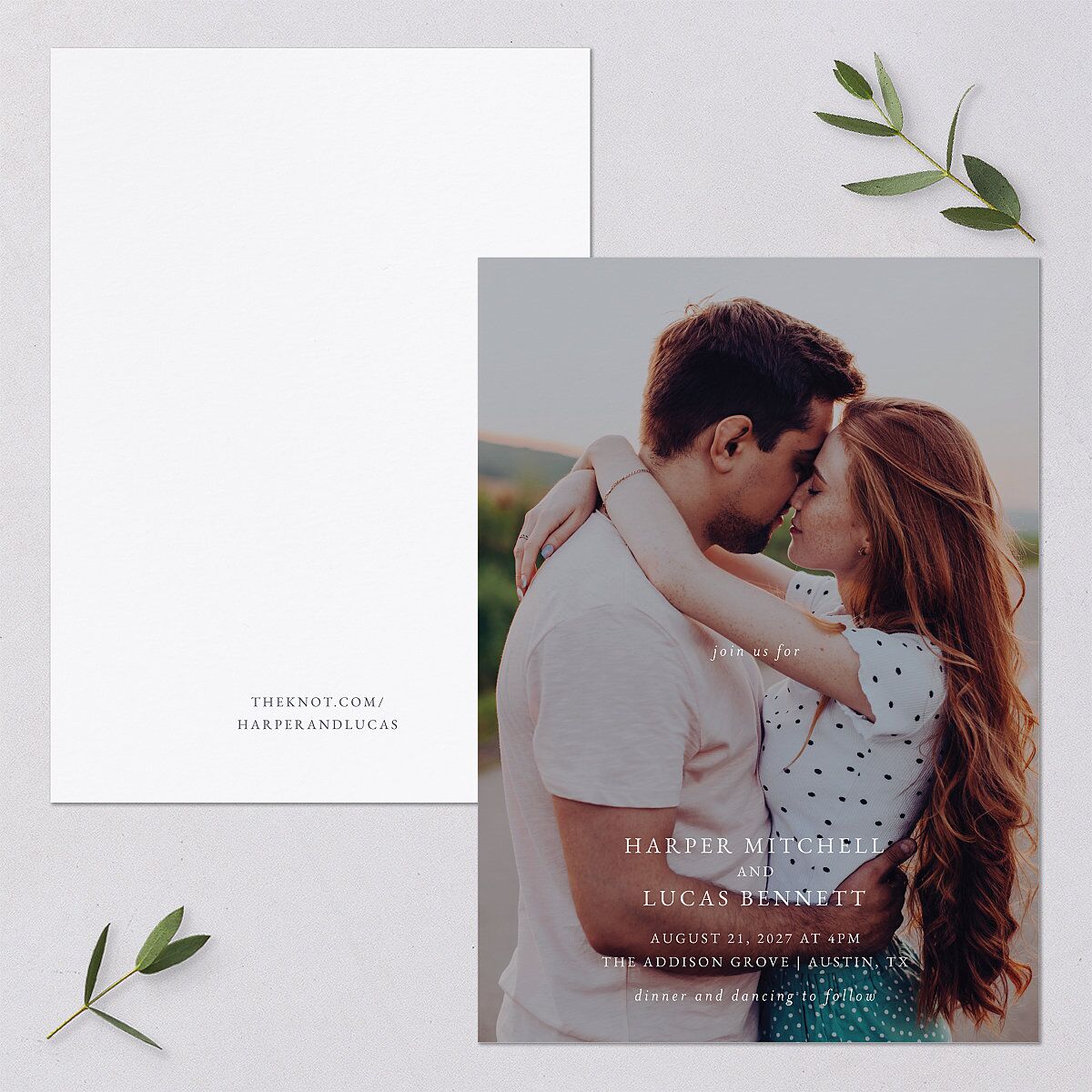 Gilded Photo Wedding Invitations — view 1