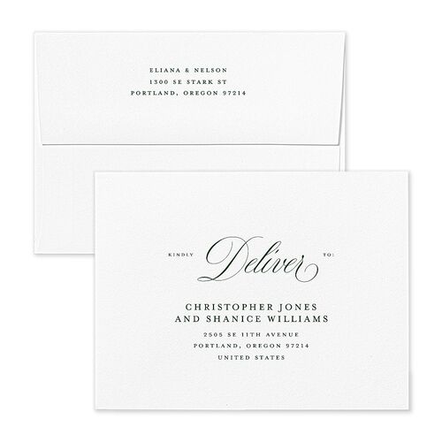 Classic Photo Thank You Card Envelopes Terracotta Merlot Recipient Address Signature Standard