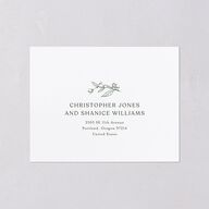 Botanical Arch All-in-One Wedding Invitations Hunter Green Signature Light Both Recipient and Return Addresses No