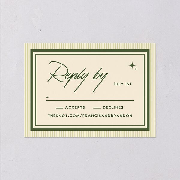Retro Tropical Destination Wedding Response Cards Pear Signature Standard