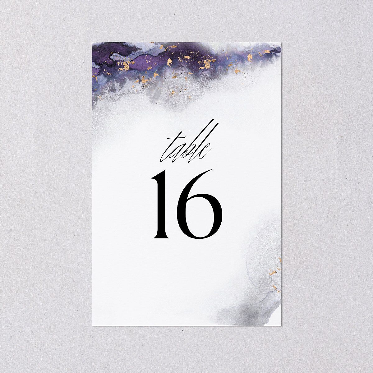 Painted Ethereal Table Numbers Jewel Purple Signature