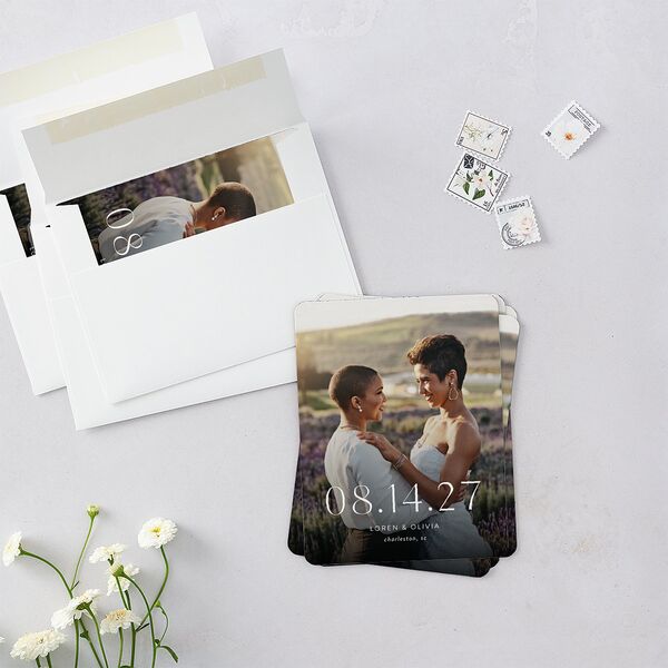 Sweet Sunflowers Save The Date Magnets Marigold Magnet Paper