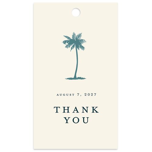 Palm Tree Icon Favor Gift Tags Tide Pool Signature