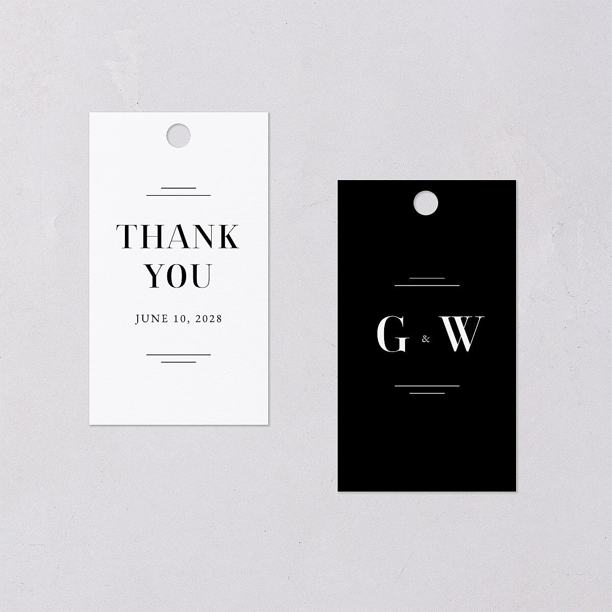 Country Club Favor Gift Tags Pure White Signature