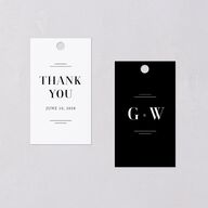 Country Club Favor Gift Tags Pure White Signature