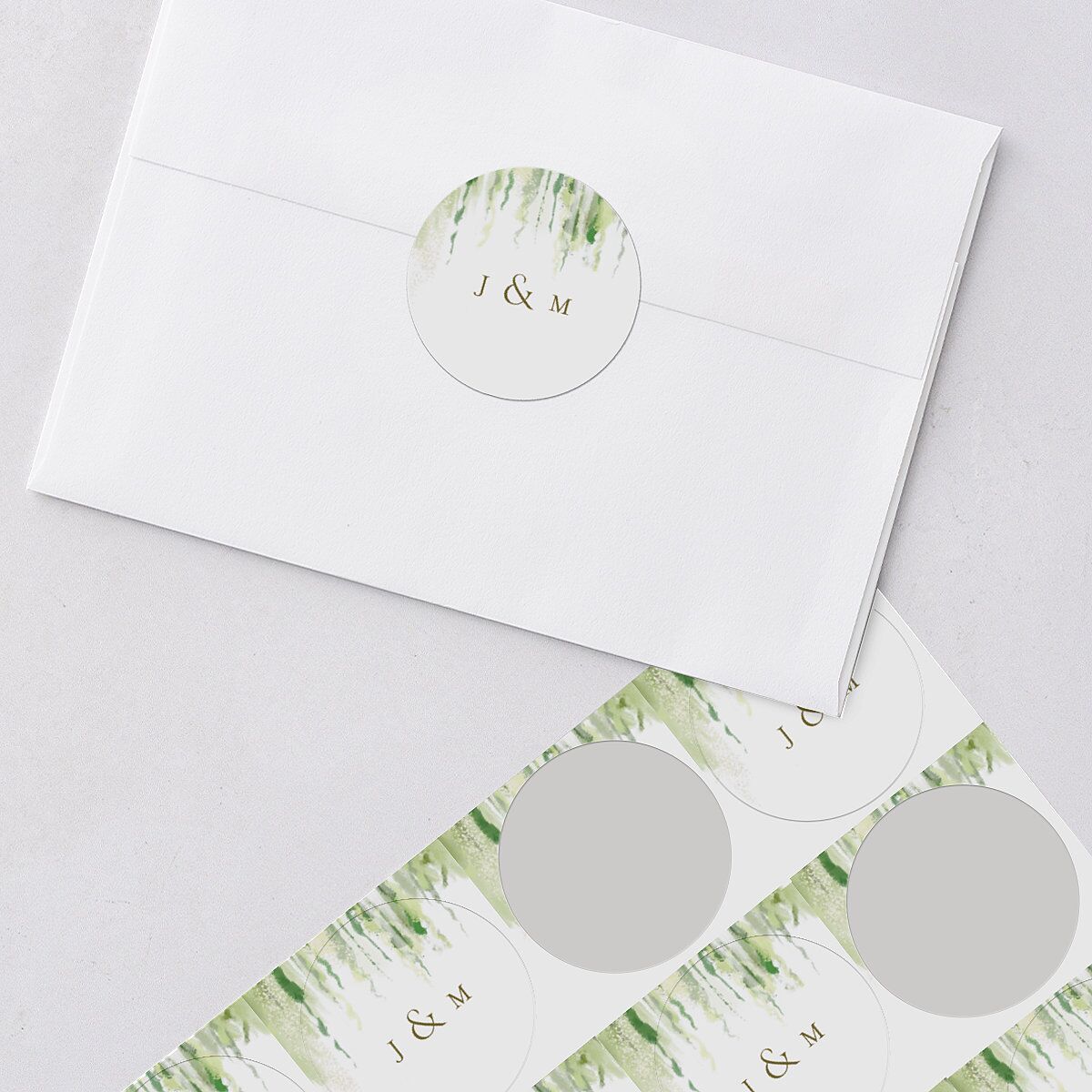 Southern Spanish Moss Wedding Stickers Pure White