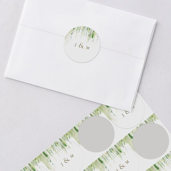 Southern Spanish Moss Wedding Stickers Pure White
