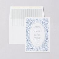 Porcelain Blue Floral Watercolor Envelope Liners Cornflower Standard