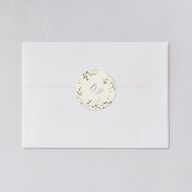 Dainty Fairytale Greenery Wedding Stickers Hunter Green Circle