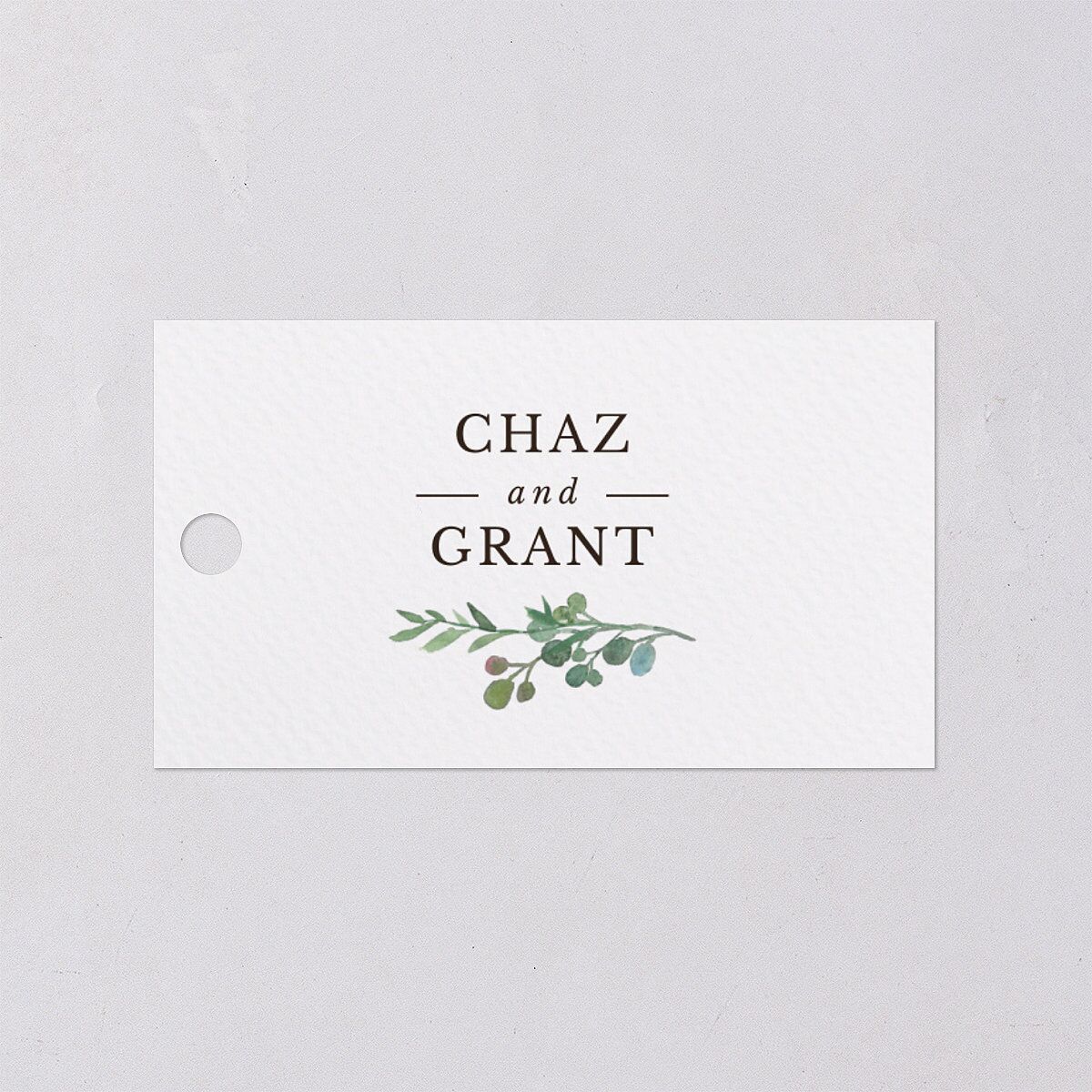 Leafy Hoops Favor Gift Tags — view 1
