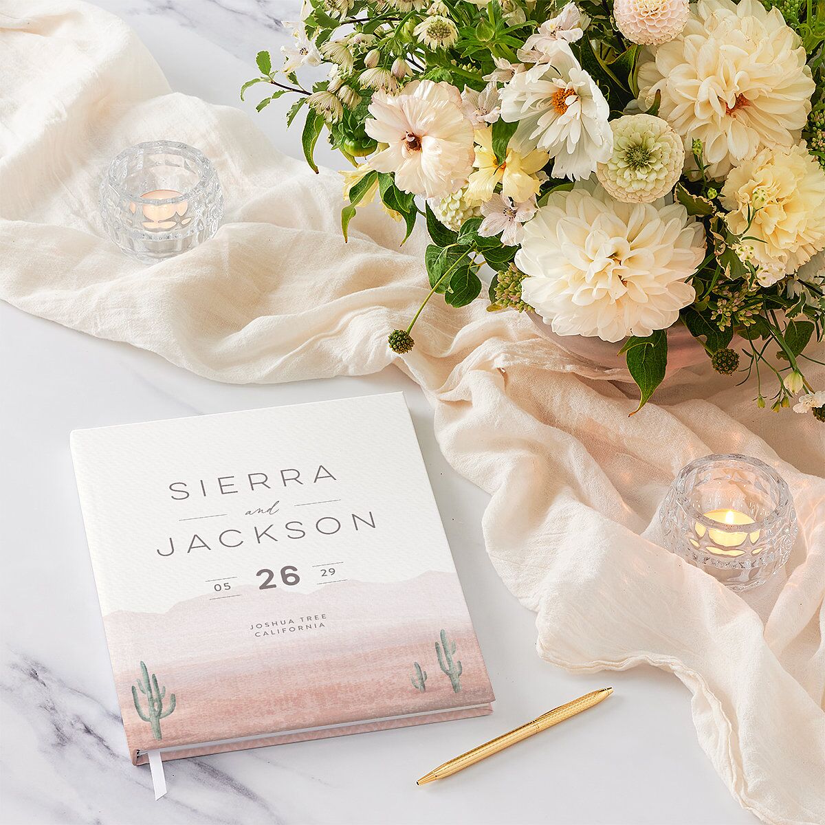 Painted Desert Wedding Guest Book — view 2