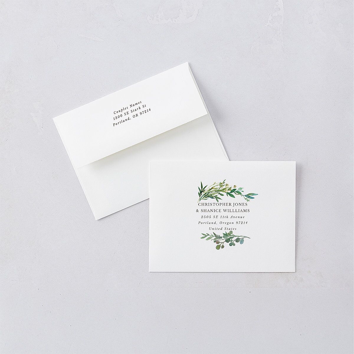 Leafy Hoops Save The Date Magnets — view 5
