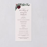 Gilded Botanical Wedding Programs Burgundy Signature