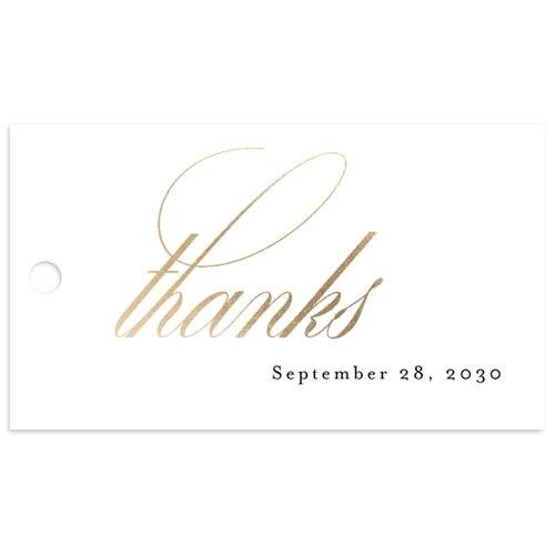 Joyful Day Favor Gift Tags Gold Pure White Signature