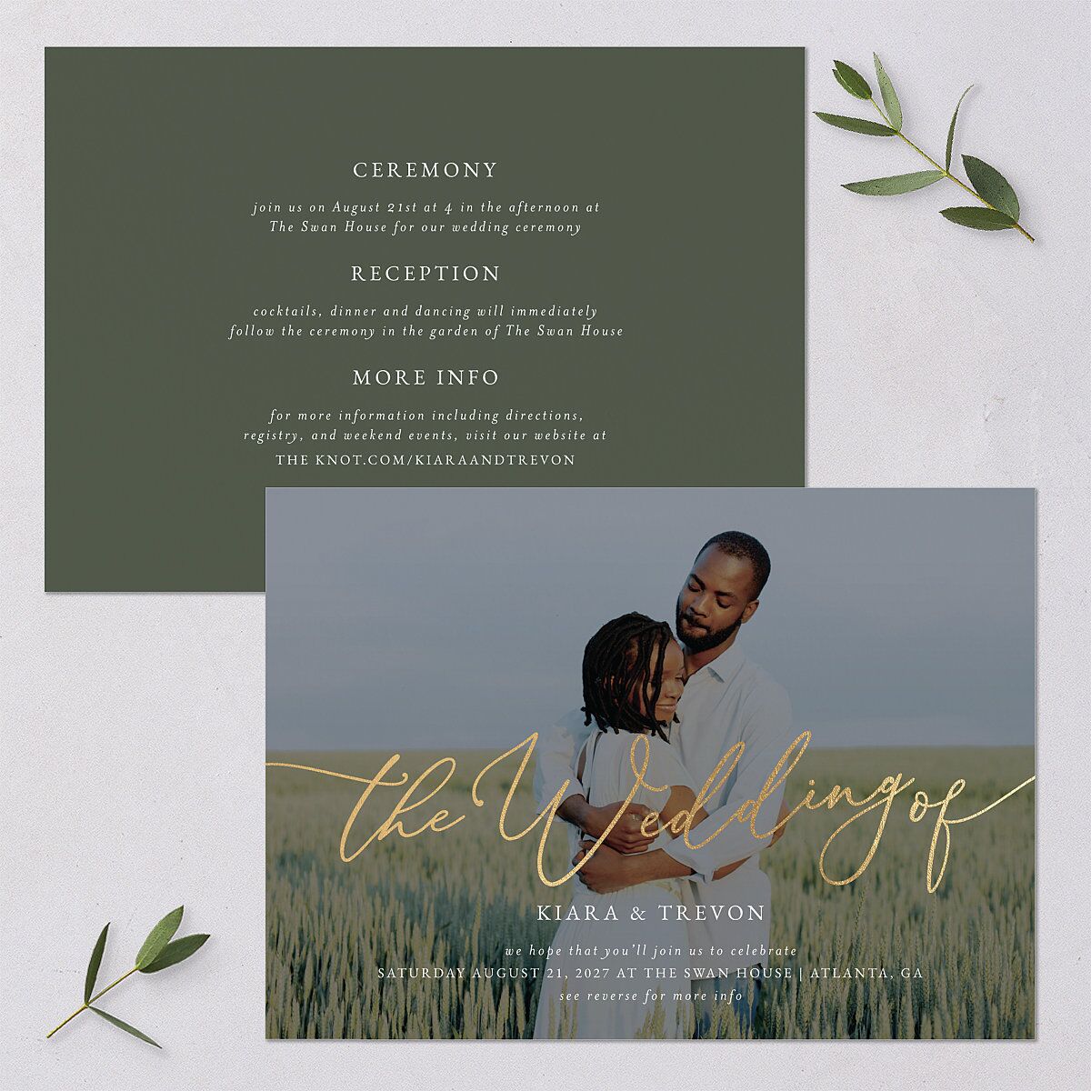 Romantic Photo Wedding Invitations — view 1