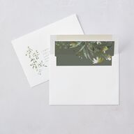 Gilded Greenery Wedding Invitations Gold Deep Olive Signature Blank No Standard