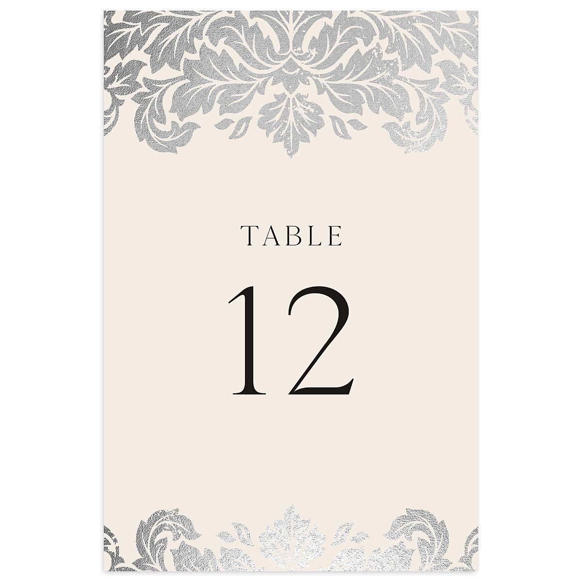 Elegant Damask Table Numbers