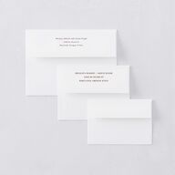Indian Painted Henna Wedding Invitation Envelopes White Chestnut Both Recipient and Return Addresses Standard Signature
