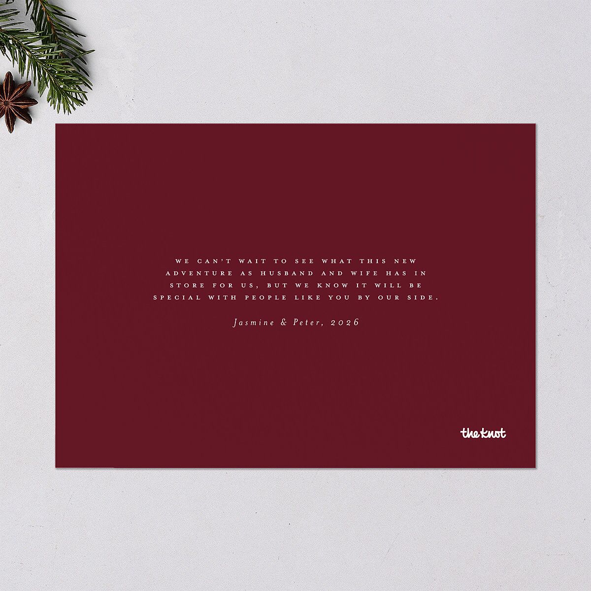 Happiest Holidays Holiday Cards Gold Merlot Signature Blank Standard Landscape