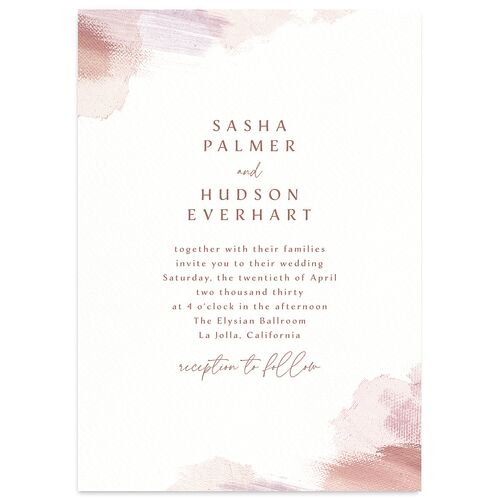 Minimal Brush Wedding Invitations Orchid Signature Blank No Standard