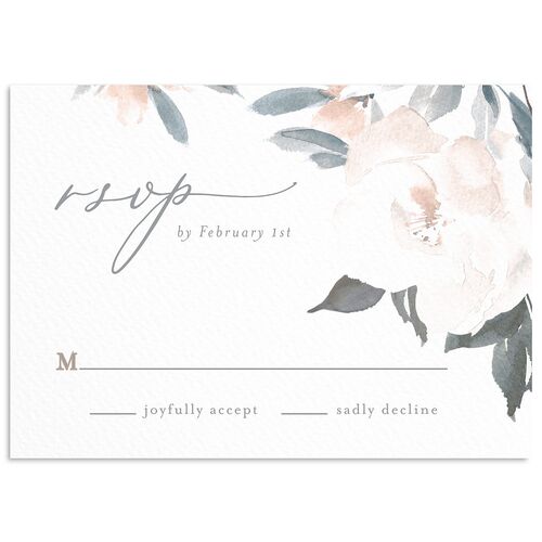 Elegant Garden Response Cards Dusty Blue Signature Standard