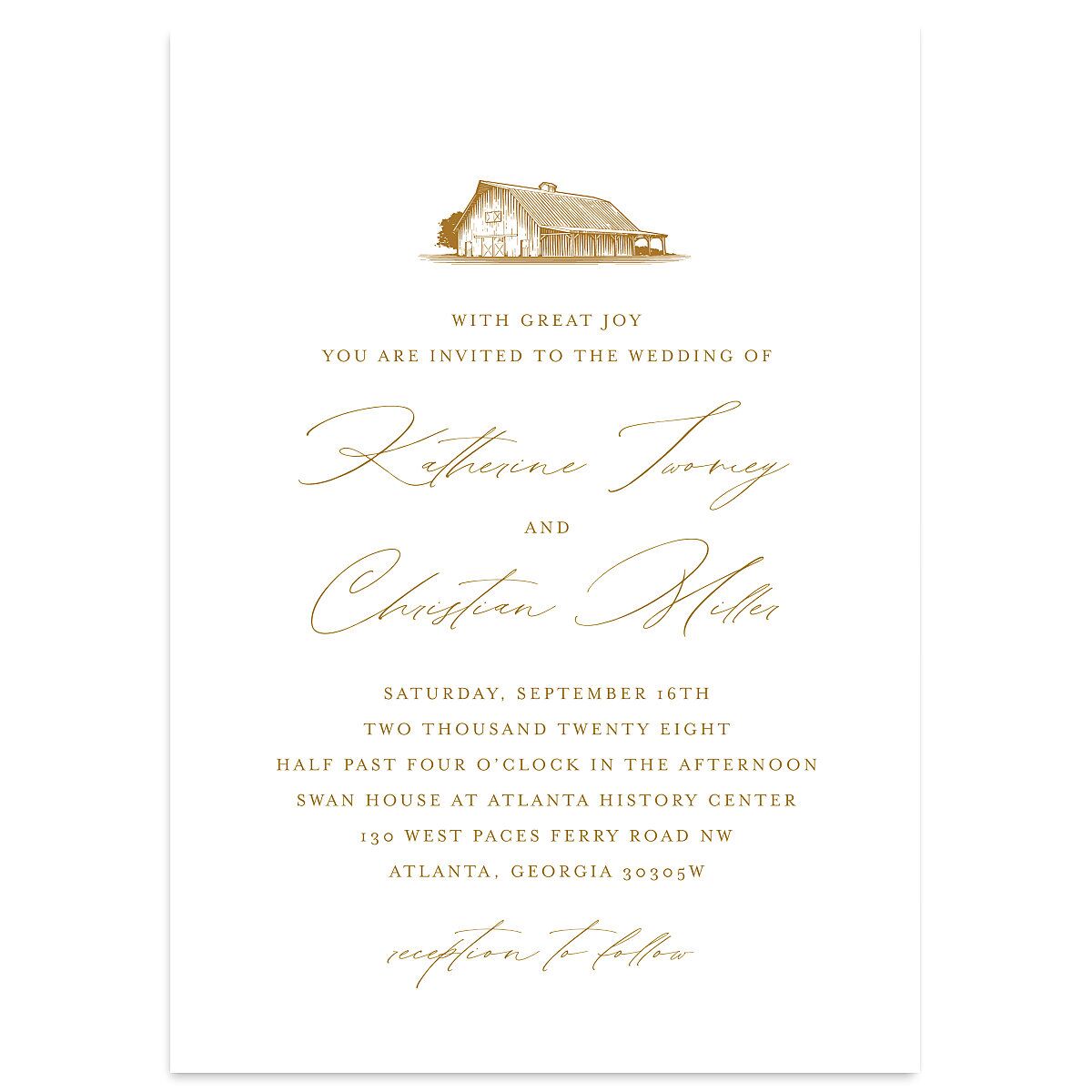 Classic Landscape Wedding Invitations