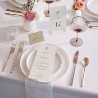 Simple Boho Flowers Table Numbers Champagne Signature