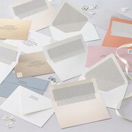Elegant Polished Minimalist Wedding Invitations Linen Signature Blank No Standard