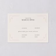 Floral Opulence Foil Wedding Response Cards Gold Champagne Signature Standard