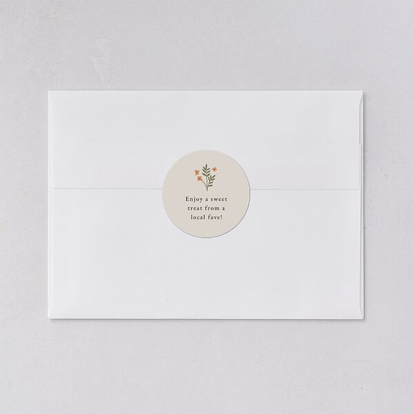 Flora Garden Border Wedding Stickers Olive Sticker