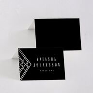 Diamond Deco Place Cards Silver Licorice Signature