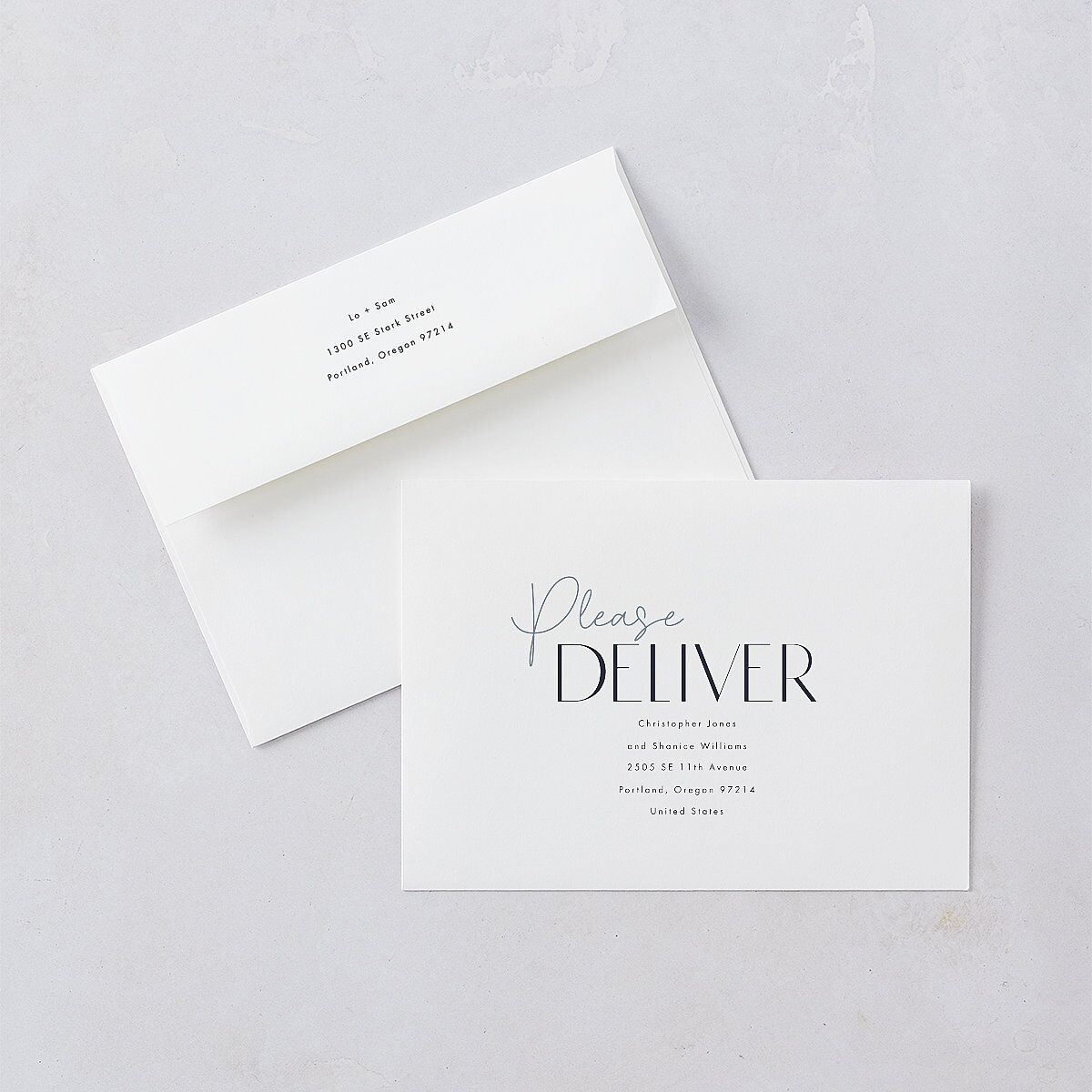 Love is Love Wedding Invitations Dark Navy Signature Blank No Standard