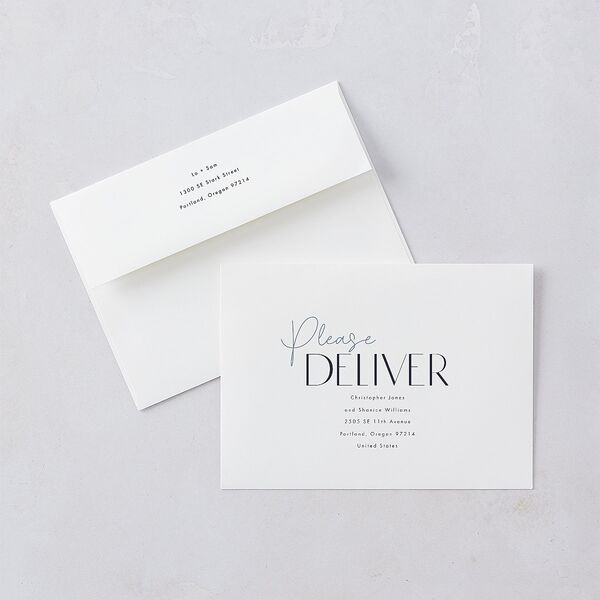 Love is Love Wedding Invitations Dark Navy Signature Blank No Standard