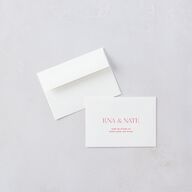 Hawaiian Tropical Orchid Oval Wedding Response Card Standard Envelopes White Crimson Return Address Signature Standard