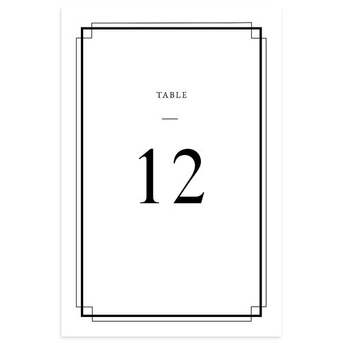Luxe Monogram Table Numbers Pure White Signature