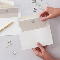 Vintage Script Envelope Liners Midnight Standard