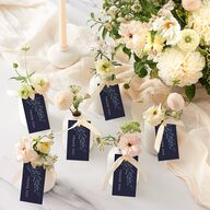 Rustic Branch Frame Favor Gift Tags Navy Signature
