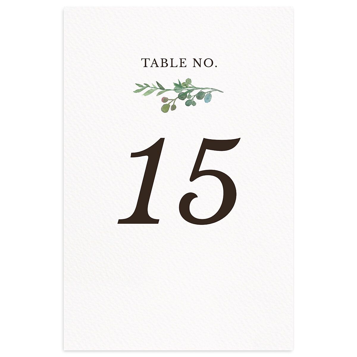 Leafy Hoops Table Numbers