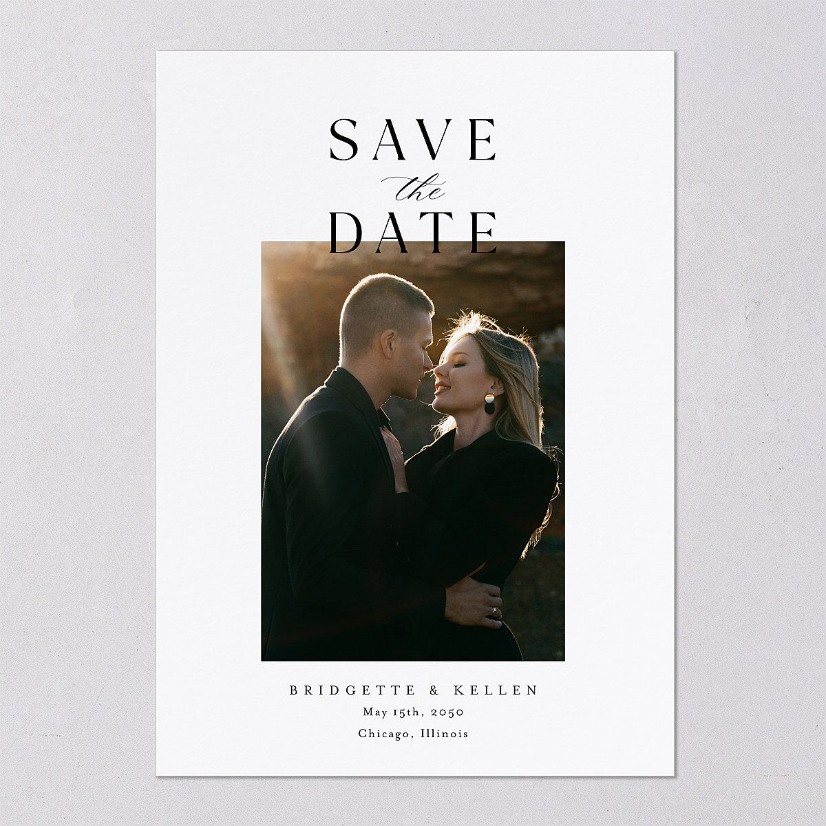 Timeless Typography Save The Date Cards — view 10