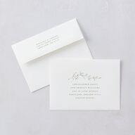 Graceful Botanical Foil Wedding Invitations Greenery Gold Signature Blank No Standard