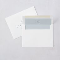 Simple Gallery Save the Date Cards French Blue Signature smooth Blank No Standard