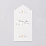 Ethereal Greenery and Gold All-in-One Wedding Invitations Pure White Signature Light Both Recipient and Return Addresses No