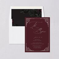 Vintage Gothic Rehearsal Dinner Invitations Licorice Signature Blank