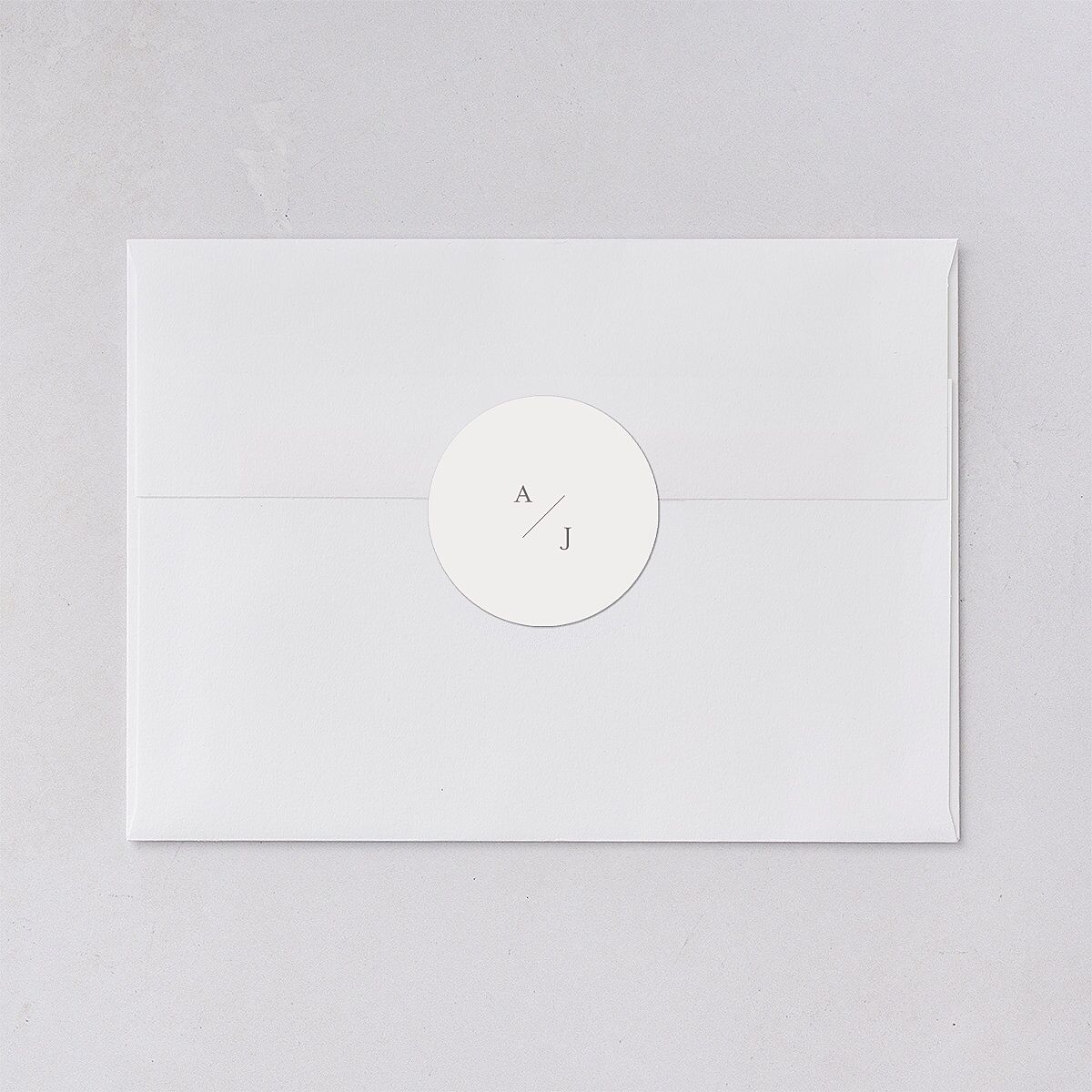 Minimal Wildflower Wedding Stickers Off-White Circle
