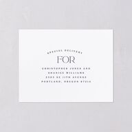 Classic Stack All-in-One Wedding Invitations Midnight Navy Signature Light Both Recipient and Return Addresses No