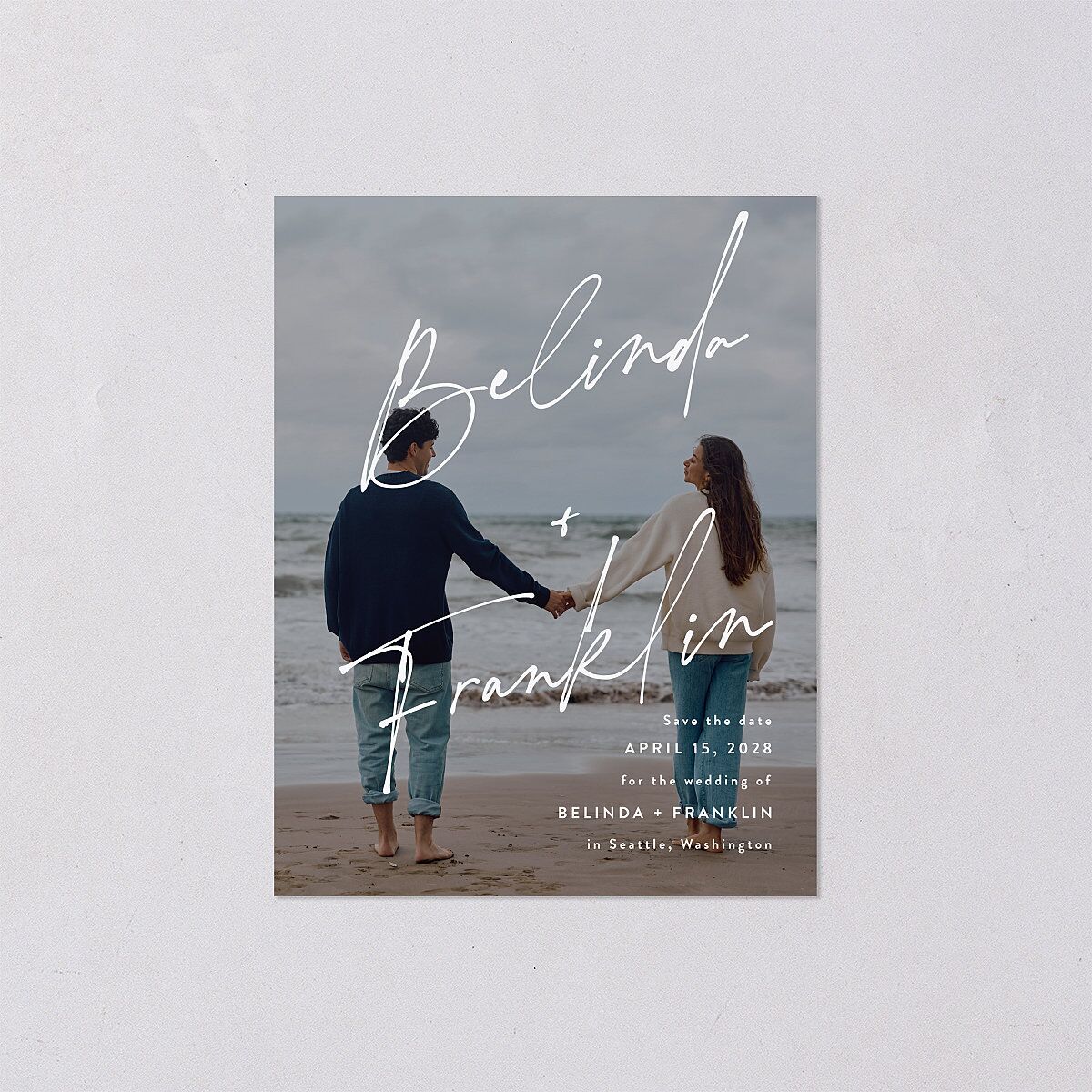 Names Save the Date Petite Cards — view 2