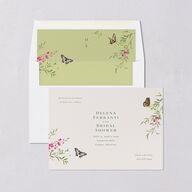 Rustic Butterflies Bridal Shower Invitations Scottish Green Signature Blank Standard